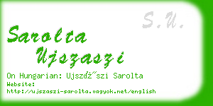 sarolta ujszaszi business card